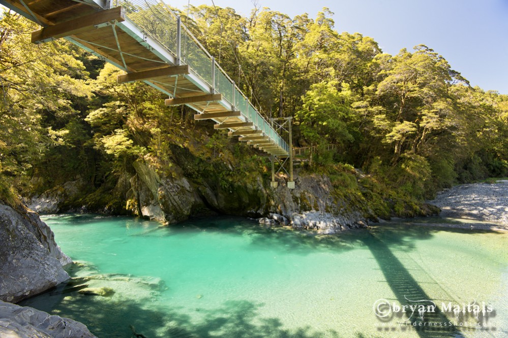 Blue Pools Swing Bridge New Zealand