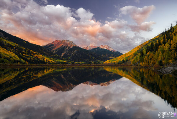 crystal lake autumn reflection no snow