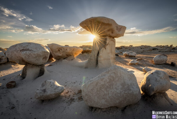 Pedistal Rocks Sunstar Bisti Badlands Photo Print